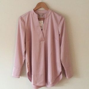 H&M blush satin blouse